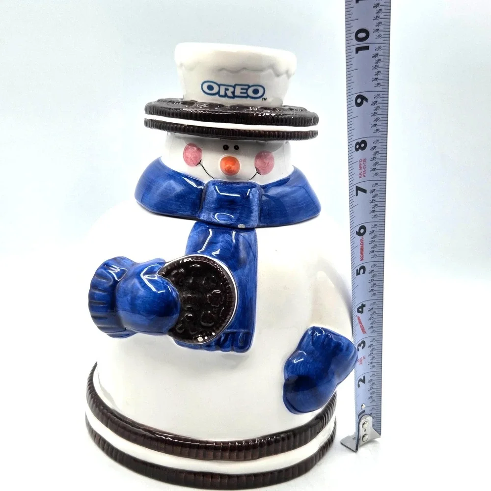 Vintage Nabisco Oreo‎ Snowman Cookie Jar Houston Harvest ( 2nd In 2000 Series )